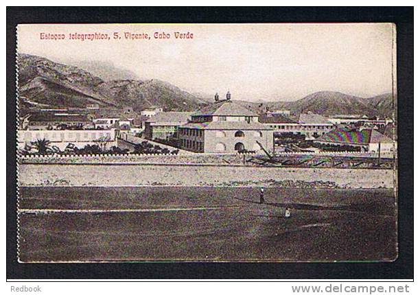 Early Postcard Cape Cabo Verde Ex Portugal Colony - Estacao Telegraphica S. Vicente - Ref 267 - Cape Verde