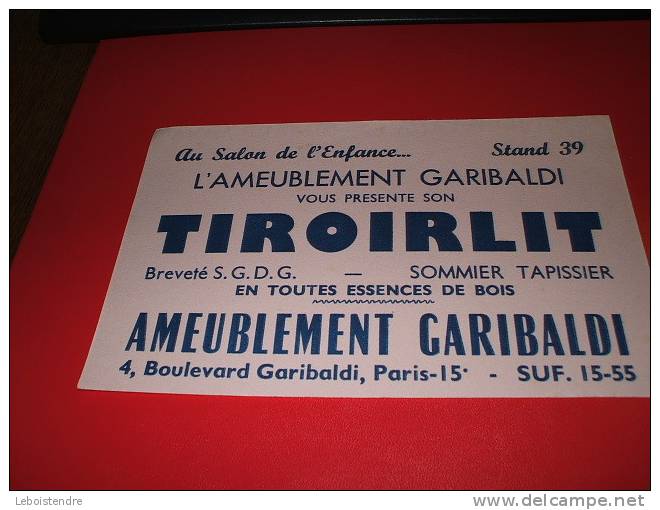 BUVARD: AU SALON DE L'ENFANCE L'AMEUBLEMENT GARIBALDI VOUS PRESENTE SON TIROIRLIT-TAILLE: 21 CM X13.5 CM - Enfants