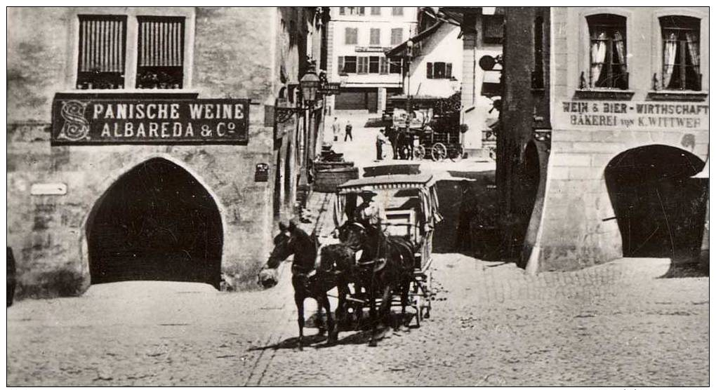 Thun (BE) Rathausplatz, Spanische Weine, Bäckerei Wittwer, Modewaren Ca. 1940    ***18928 - Sonstige & Ohne Zuordnung