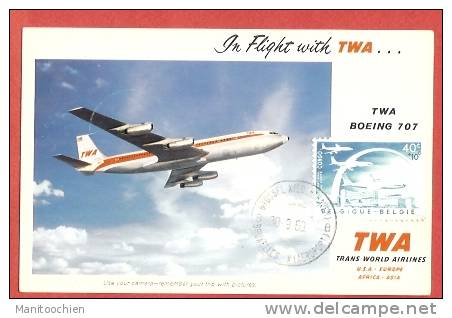 BELGIQUE TWA AVEC BOEING 707 - Sonstige & Ohne Zuordnung