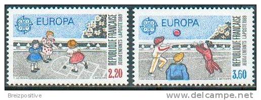 France 1989 (YT 2584 2585) - Europa, Jeux D´enfants / Children Games - MNH - 1989