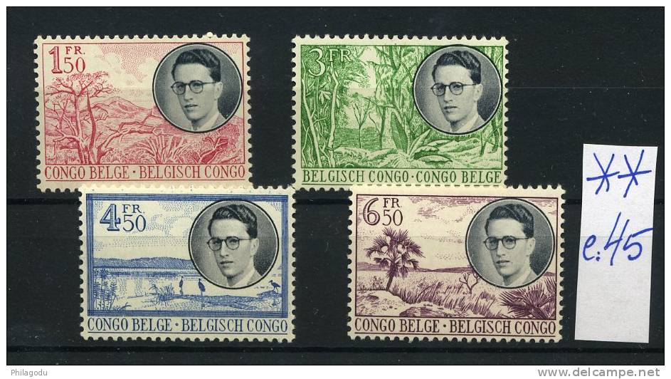 CONGO B   ++ 1955  Visite Du Roi Baudouin  336/336 ++  Cote 45 E Postfris - Neufs