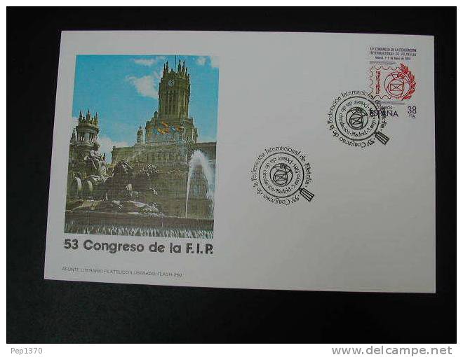 España 1984,   Carte Maximum - 53 Congreso F.I.P. (Federation International De Philetelie) - Maximum Cards