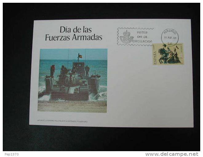 España 1984,   Carte Maximum Dia De Las Fuerzas Armadas - Cartes Maximum