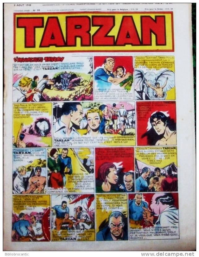 TARZAN - 1ére Série - N°99 Du 8 Août 1948 - Tarzan