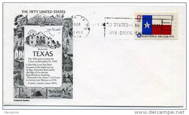 1660  13 C. Texas Flag, Aristocraft Cachet Unaddressed - 1971-1980