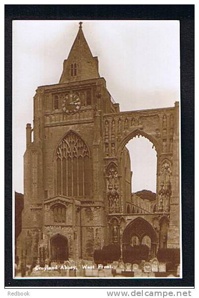 Real Photo Postcard Croyland Abbey Lincolnshire Clock Face - Ref 268 - Autres & Non Classés