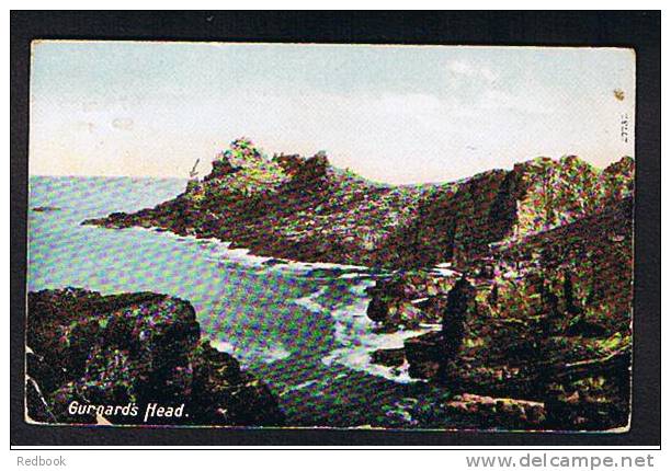 1905 Postcard Gurnards Head Cornwall With GB Perfin Error Reversed T. B. Over C. - Ref 268 - Perfins