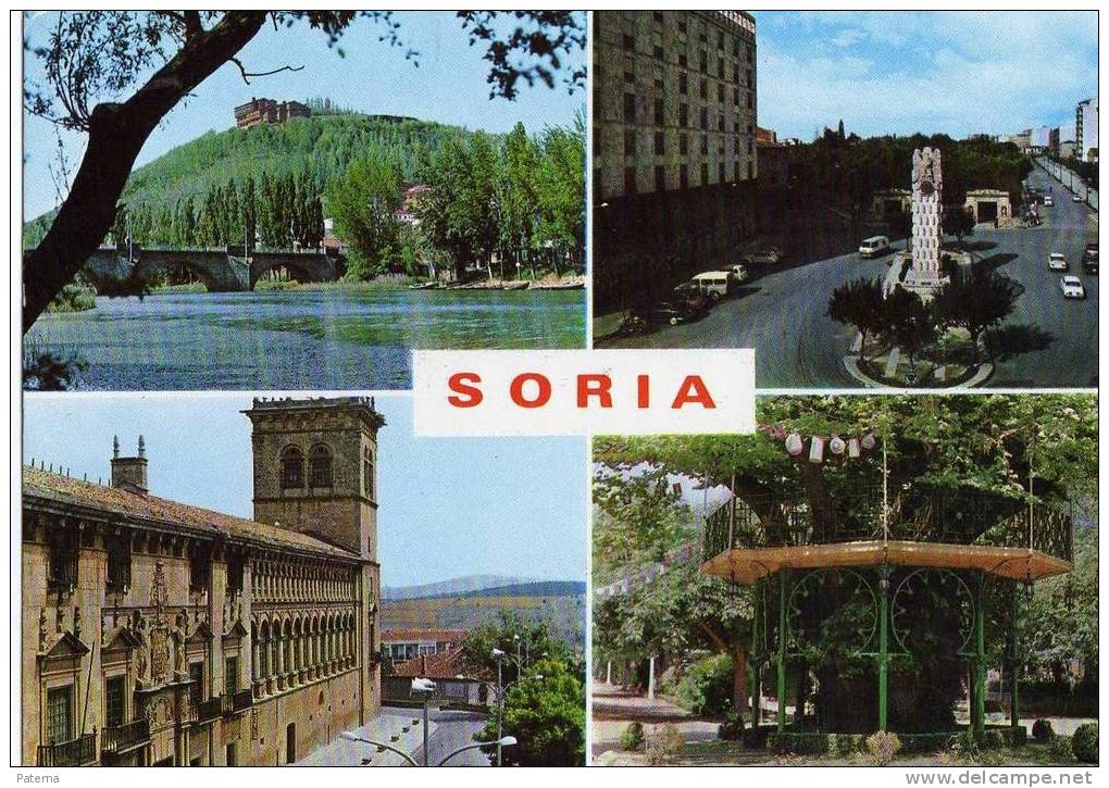 Postal , Vista  Varias De Soria, Post Card - Soria