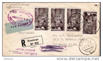 L071/ LUXEMBURG -  Patton 10 Fr. Mef. USA Mit Zollgebühr - Covers & Documents