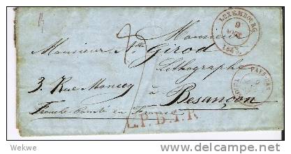 L087/  LUXEMBURG -  L.P.B.I.R. 1843 Nach Besancon Par Thionville - ...-1852 Voorfilatelie