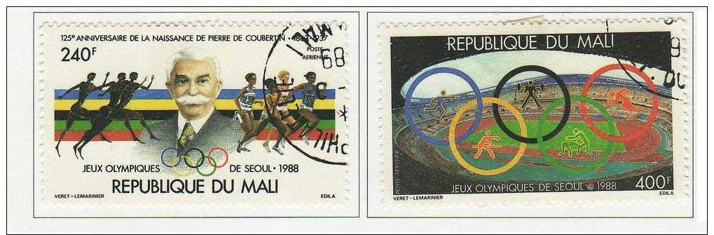 (C9291).Mali 1988 Y&t  Pa N°531/32.   J.O. De Séoul.   Oblitéré/Used. - Athlétisme