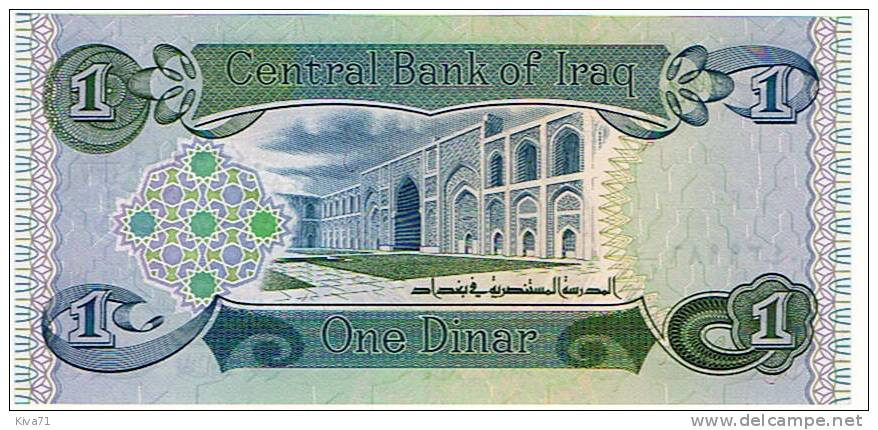 1 Dinar   "IRAQ"   Régime Saddam Hussein    UNC     Bc 49 - Iraq