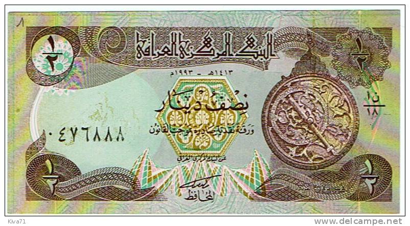1/2 Dinar   "IRAQ"       UNC     Bc 48 - Irak