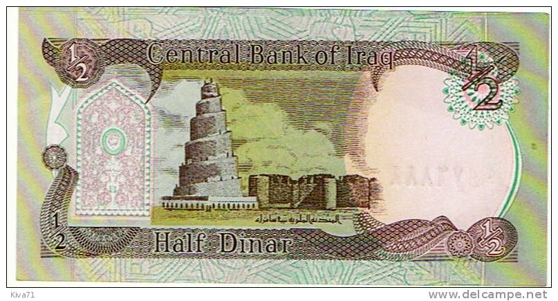 1/2 Dinar   "IRAQ"       UNC     Bc 48 - Irak