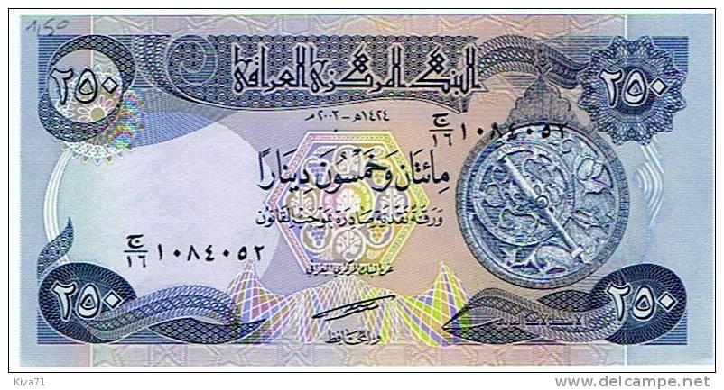 250 Dinar   "IRAQ"       UNC     Bc0 - Iraq