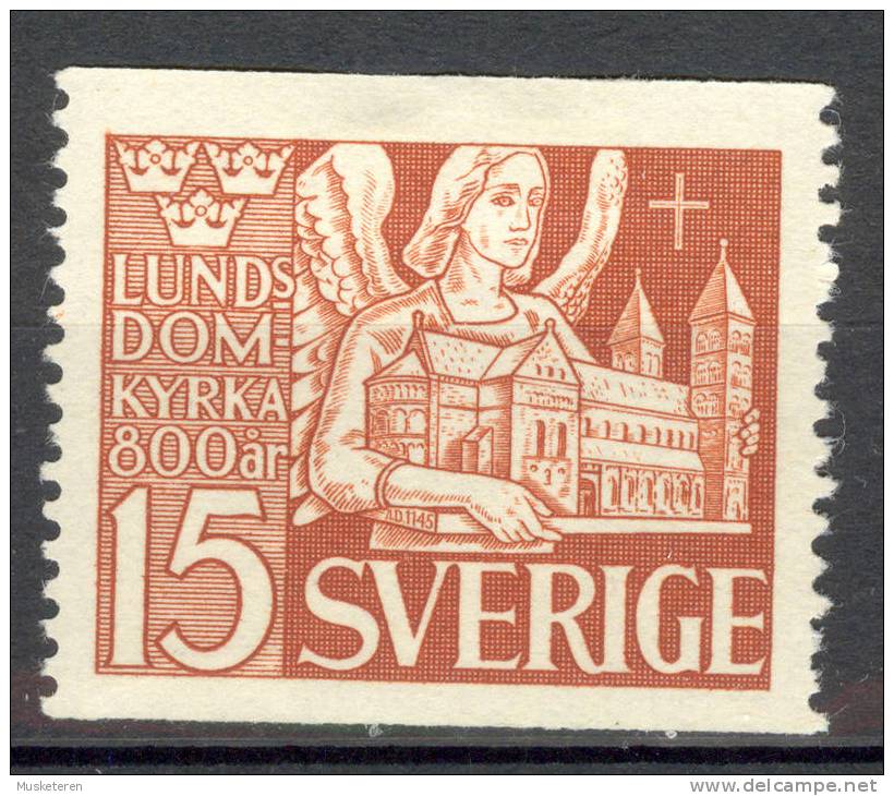 Sweden 1946 Mi. 318a Angel Cathedral Of Lund MH - Ongebruikt