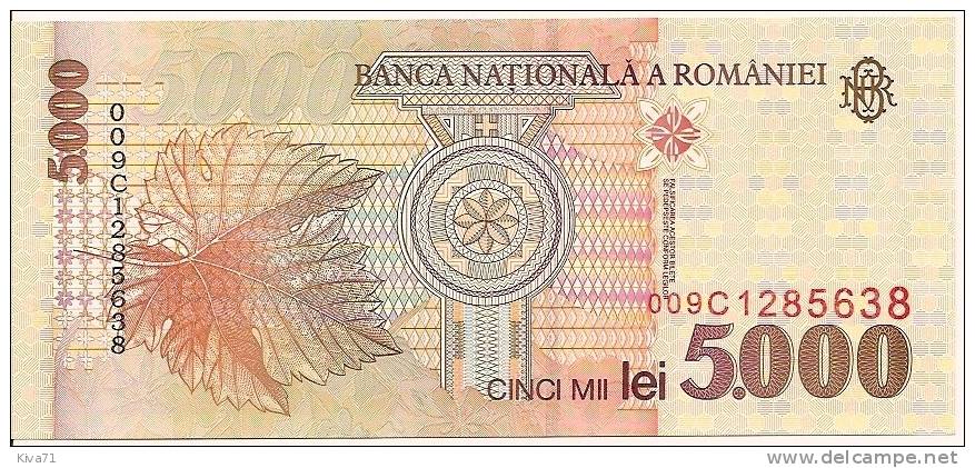 5000 Lei  "ROUMANIE"   1998  UNC     Bc 3 - Rumania