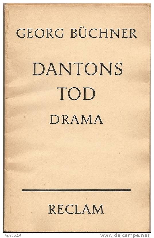 Dantons Tod, Drama V. Georg Büchner - Reclam 1967 - Teatro & Sceneggiatura