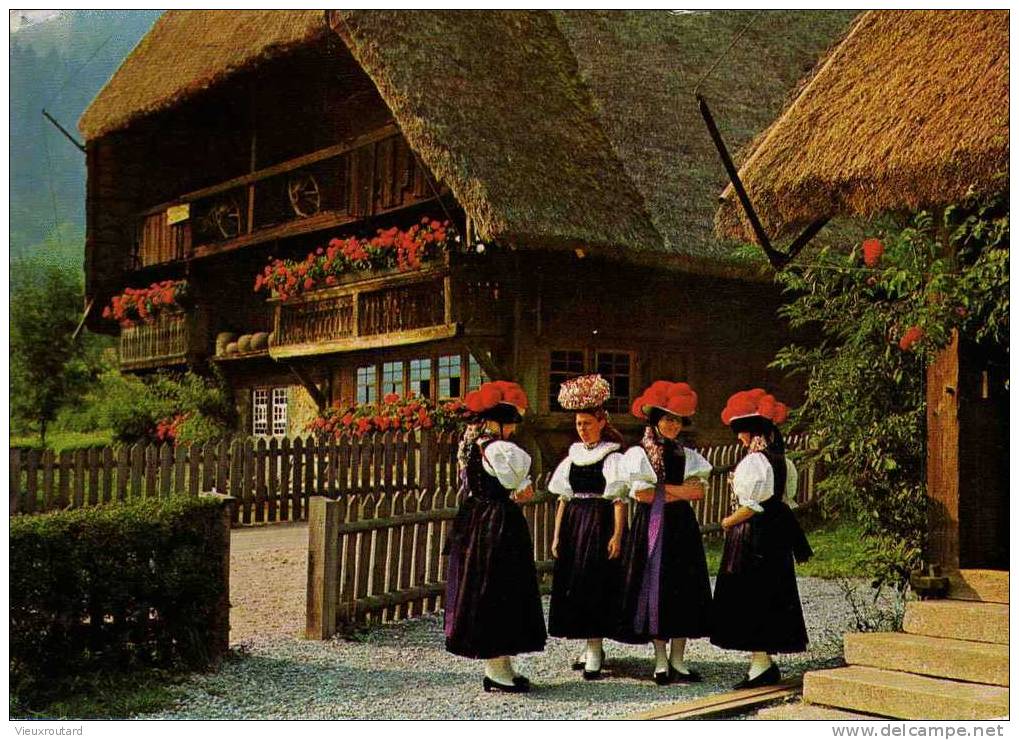 CPSM. SCHWARZWALD.BLACK FOREST.FORET NOIRE. GUTACHER SCHWARZWALDTRACHTEN. KURHOTEL TANNE. - Baiersbronn