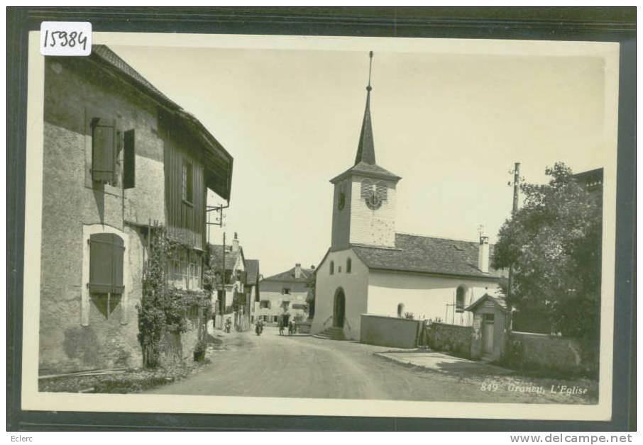 DISTRICT  DE COSSONAY /// GRANCY - L'EGLISE - TB - Cossonay