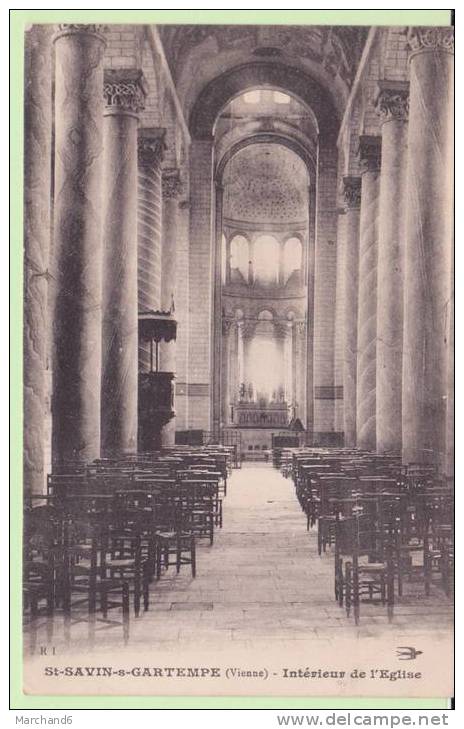 VIENNE.SAINT SAVIN SUR GARTEMPE.INTERIEUR DE L EGLISE - Saint Savin