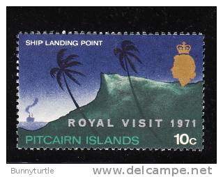 Pitcairn Islands 1971 QE Overprinted Royal Visit 1971 MLH - Islas De Pitcairn