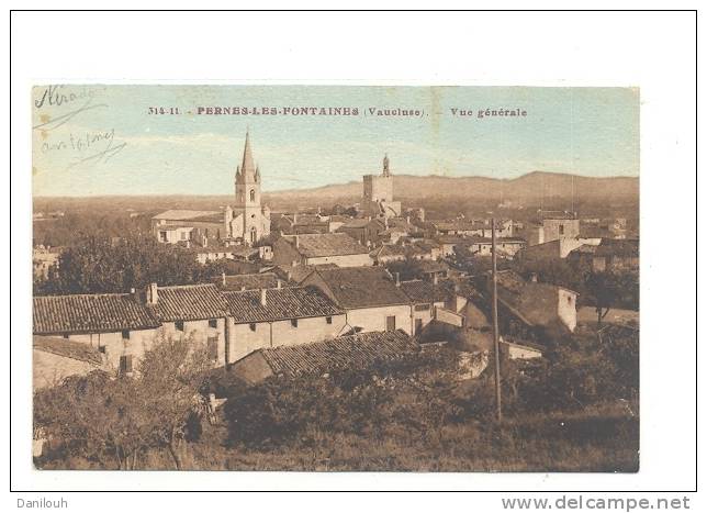 84 // PERNES LES FONTAINES, Vue Générale, N° 314.11 Ed Artistic, COlorisée - Pernes Les Fontaines