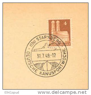 1949 Allemagne  Starnberg   Canoe  Canoa - Canoë