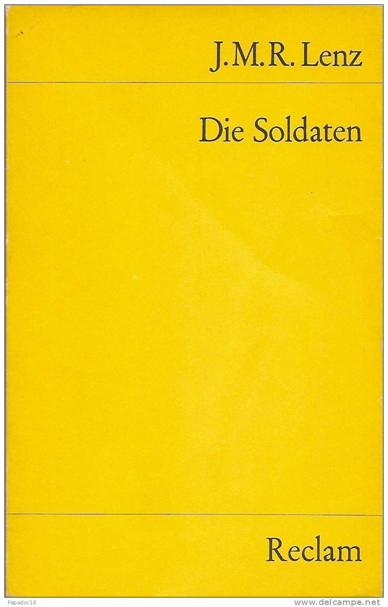 Die Soldaten, Eine Komödie V. J. M. R. Lenz - Nachwort Von Mandferd Windfuhr - Reclam 1971 - Theater & Drehbücher