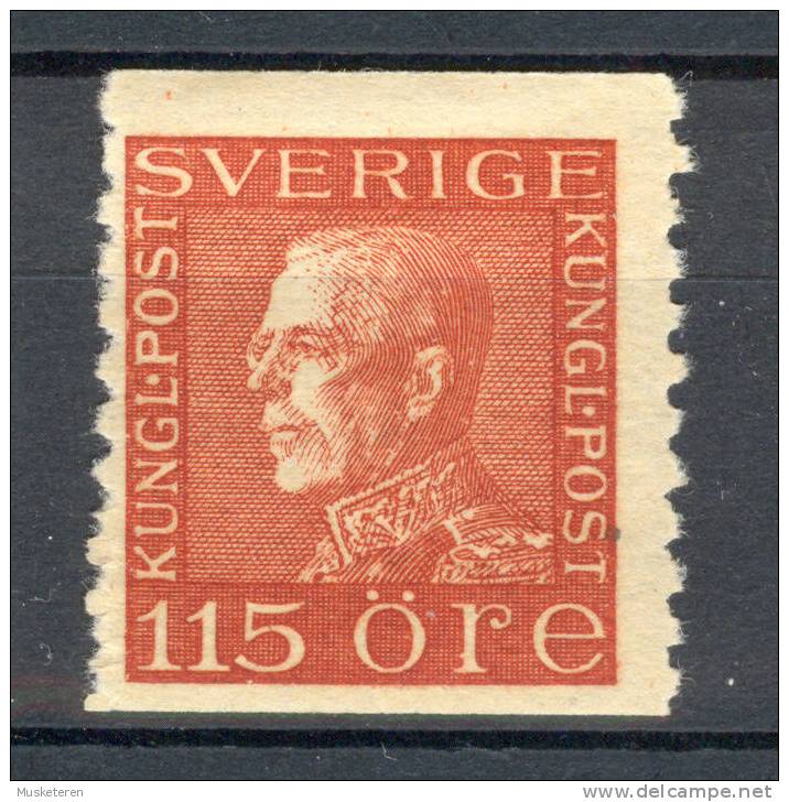 Sweden 1925 Mi. 202 I W A King Gustaf  2-sided Perf  €25,- MH - Ongebruikt