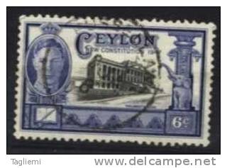 Ceylon, 1947, SG 402, Inauguration Of New Constitution, 6 Cents - Ceylon (...-1947)