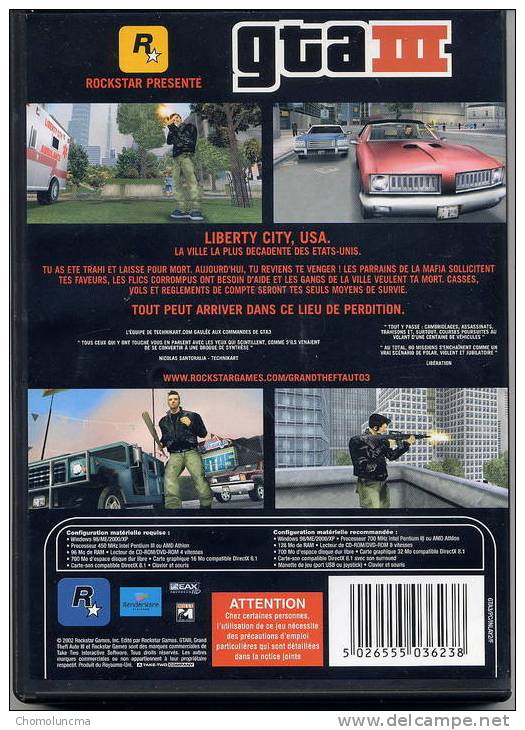 GTA III Pour PC Jeux Pour Adulte De Plus De 16 Ans - PC-Games