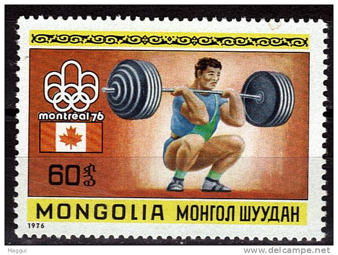 MONGOLIE   N° 836  **  Jo 1976  Halterophilie - Gewichtheben
