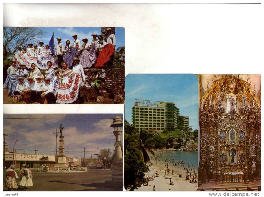 7 Mexico Older Postcards  / Carte Sur Le Mexique - Vissen & Schaaldieren