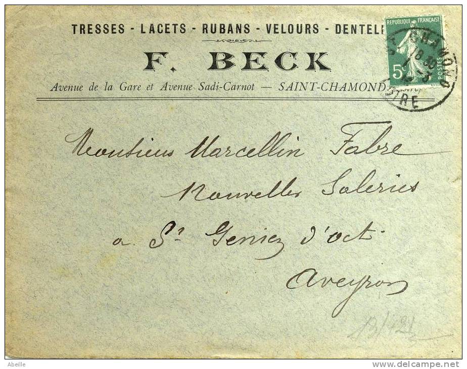 13/420    LETTRE    FRANCE DENTELLE - Textiel