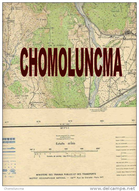 Première Série De Carte Topographique De L' IGN  1/ 25 000 De 1955  Gap N° 1 - 2   Montmaur La Cluse - Topographische Karten