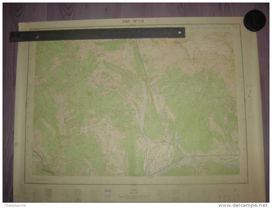 Première Série De Carte Topographique De L' IGN  1/ 25 000 De 1955  Gap N° 1 - 2   Montmaur La Cluse - Carte Topografiche