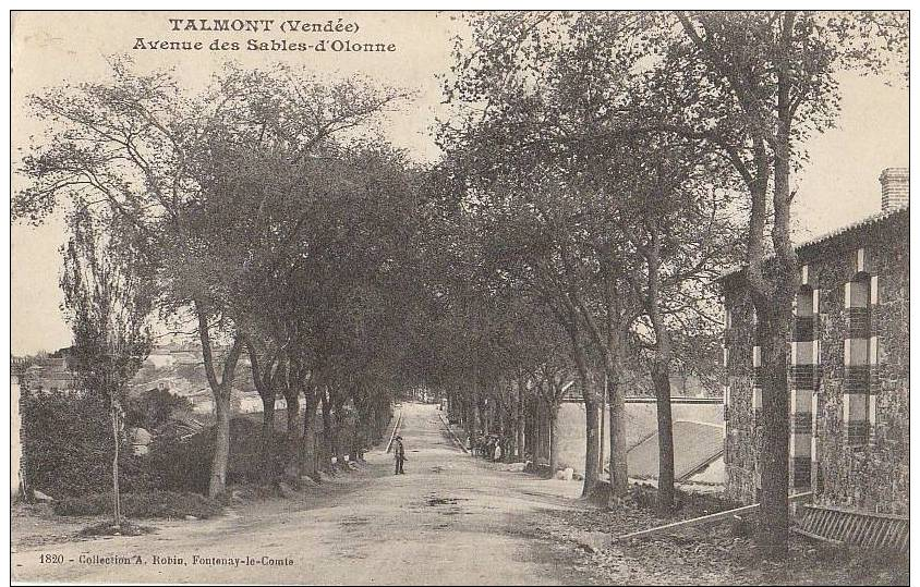 CPA 85 TALMONT Avenue Des Sables D' Olonne 1914 - Talmont Saint Hilaire