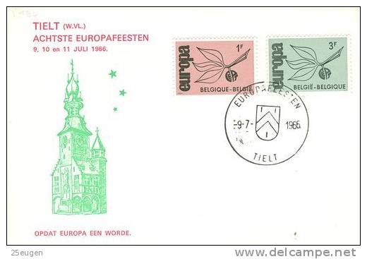 BELGIUM  1966  EUROPA  CEPT POSTMARK - 1966