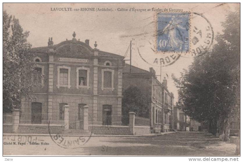 07.198/ LA VOULTE SUR RHONE - Caisse D'épargne Et écoles De Garçons - La Voulte-sur-Rhône