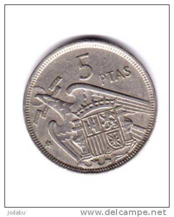 5 Pesetas Espagne 1957- 71- - 5 Pesetas