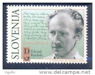 SI 2004-455 100A° EDVARD KOCBEK, SLOVENIA, 1v, ** - Sonstige & Ohne Zuordnung