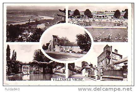 CPSM.    VILLENNES-SUR-SEINE.       Vues Principales.        1963.         (animée) - Villennes-sur-Seine