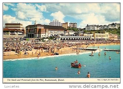 THE SANDS AND PROMENADE FROM THE PIER . BOURNEMOUTH .DORSET. - Bournemouth (from 1972)