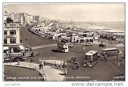 MARINE PARADE AND ENTRANCE TO AQUARIUM .BRIGHTON . - Brighton