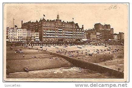 ON THE SANDS AT BRIGHTON. SHOWING METROPOLE AND GRAND HOTELS - Brighton