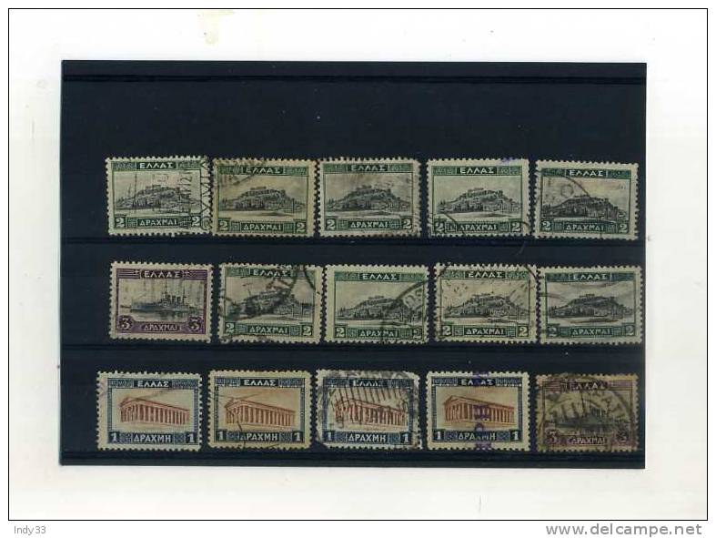 -  GRECE 1924/44 . SUITE DE TIMBRES OBLITERES - Used Stamps