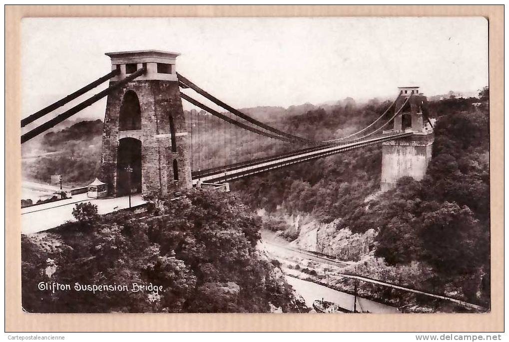 UK CLIFTON SUSPENSION BRIDGE 1930s ¤HB&S LTD BRISTOL N°41/48 ¤ ANGLETERRE ENGLAND INGLATERRA INGHILTERRA ENGELAND ¤6218A - Bristol
