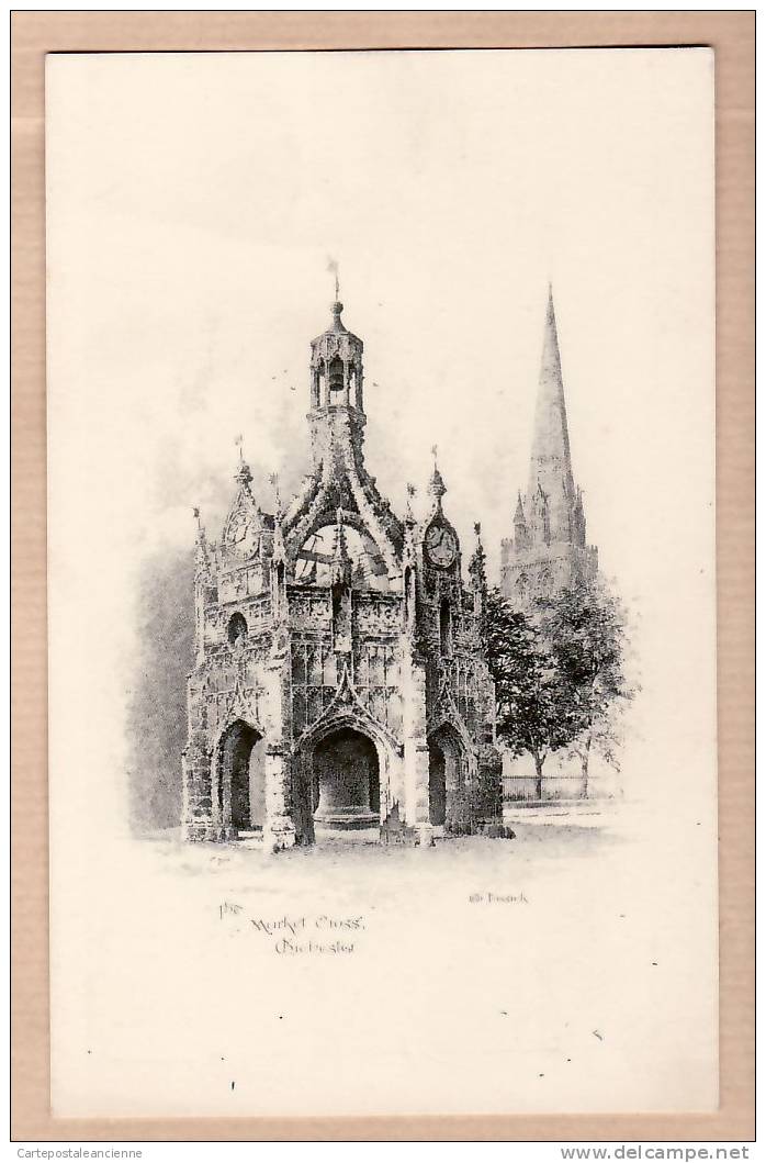 SUSSEX CHICHESTER MARKET CROSS 1900s Drawed FOSSICK ? ¤ MOORE & WINGHAM HIGH CLASS CARD ¤ ANGLETERRE ENGLAND ¤6237A - Chichester